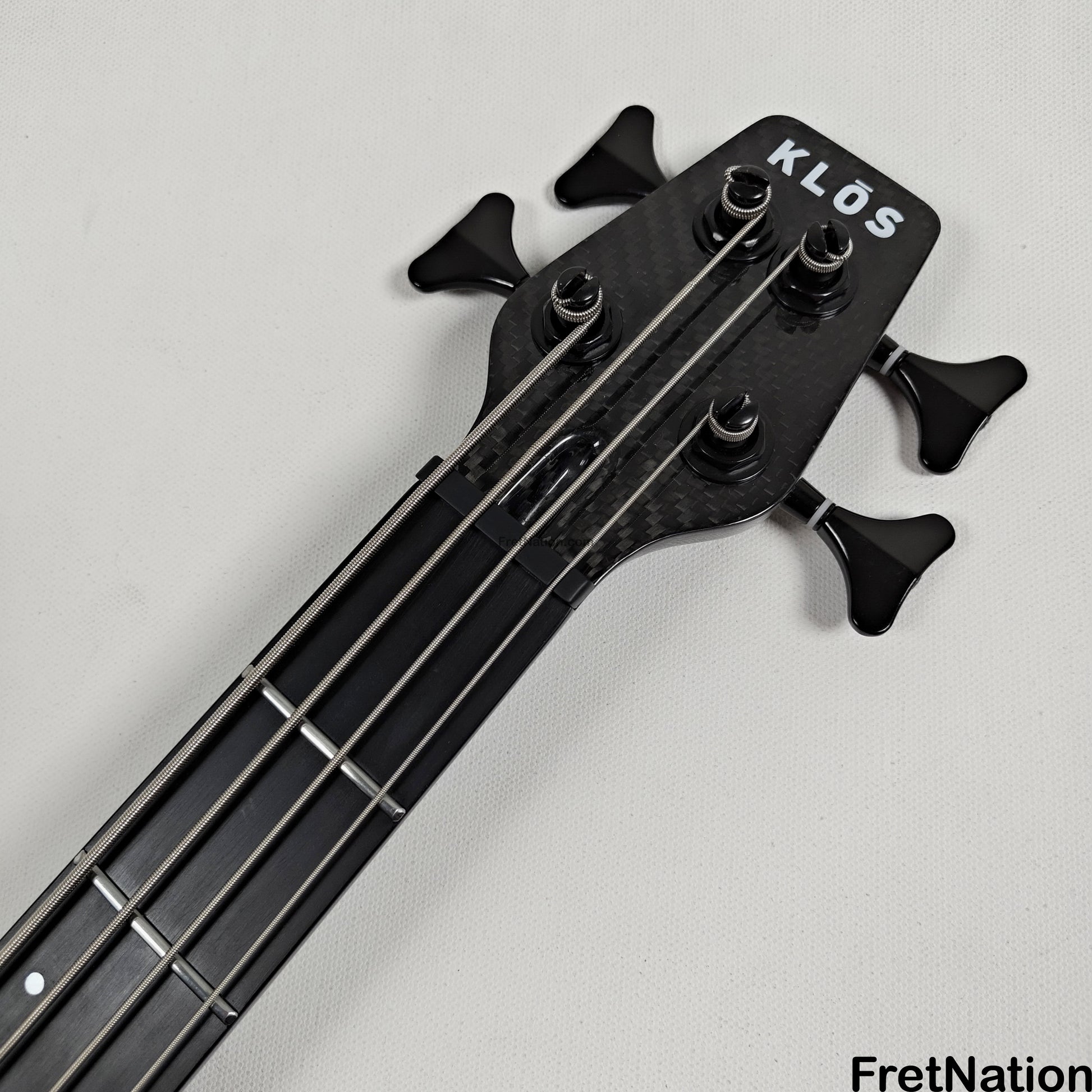 KLOS Guitars KLOS Apollo IV Standard 4-String Bass White w/ Carbon Fiber Neck 7.62lbs