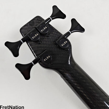 KLOS Guitars KLOS Apollo IV Standard 4-String Bass White w/ Carbon Fiber Neck 7.62lbs