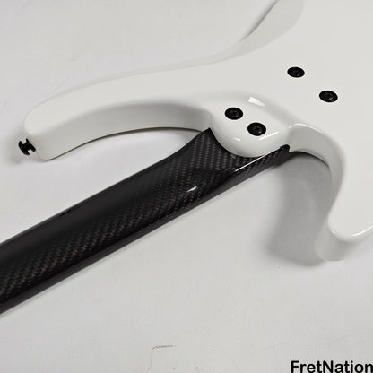 KLOS Guitars KLOS Apollo IV Standard 4-String Bass White w/ Carbon Fiber Neck 7.62lbs