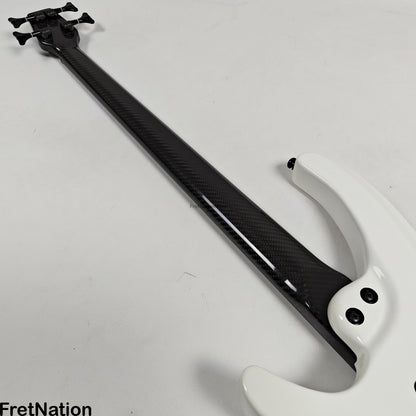KLOS Guitars KLOS Apollo IV Standard 4-String Bass White w/ Carbon Fiber Neck 7.62lbs