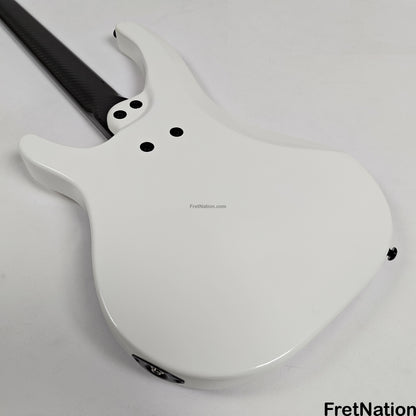 KLOS Guitars KLOS Apollo IV Standard 4-String Bass White w/ Carbon Fiber Neck 7.62lbs