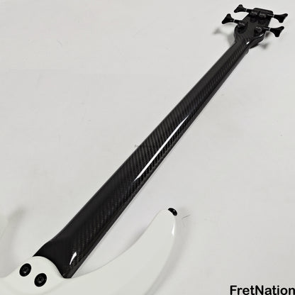 KLOS Guitars KLOS Apollo IV Standard 4-String Bass White w/ Carbon Fiber Neck 7.62lbs