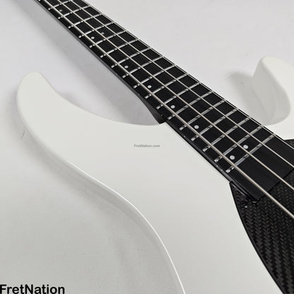 KLOS Guitars KLOS Apollo IV Standard 4-String Bass White w/ Carbon Fiber Neck 7.62lbs