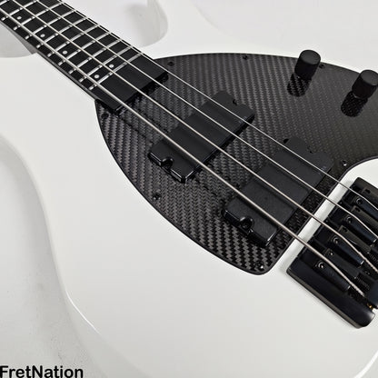 KLOS Guitars KLOS Apollo IV Standard 4-String Bass White w/ Carbon Fiber Neck 7.62lbs