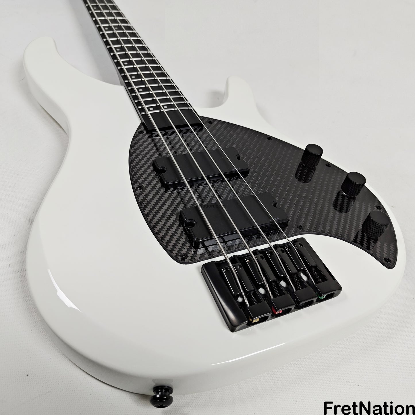 KLOS Guitars KLOS Apollo IV Standard 4-String Bass White w/ Carbon Fiber Neck 7.62lbs