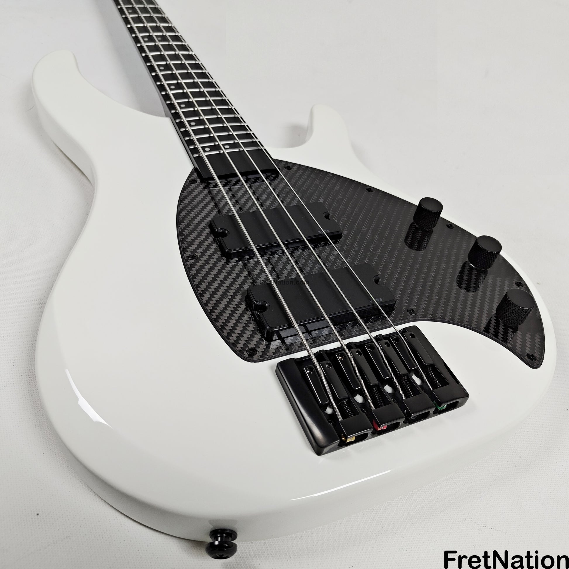KLOS Guitars KLOS Apollo IV Standard 4-String Bass White w/ Carbon Fiber Neck 7.62lbs