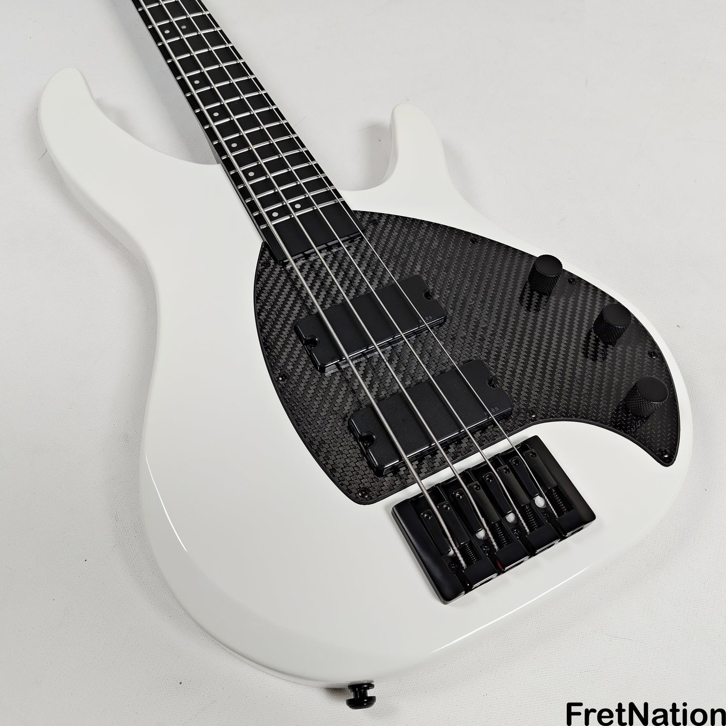 KLOS Guitars KLOS Apollo IV Standard 4-String Bass White w/ Carbon Fiber Neck 7.62lbs