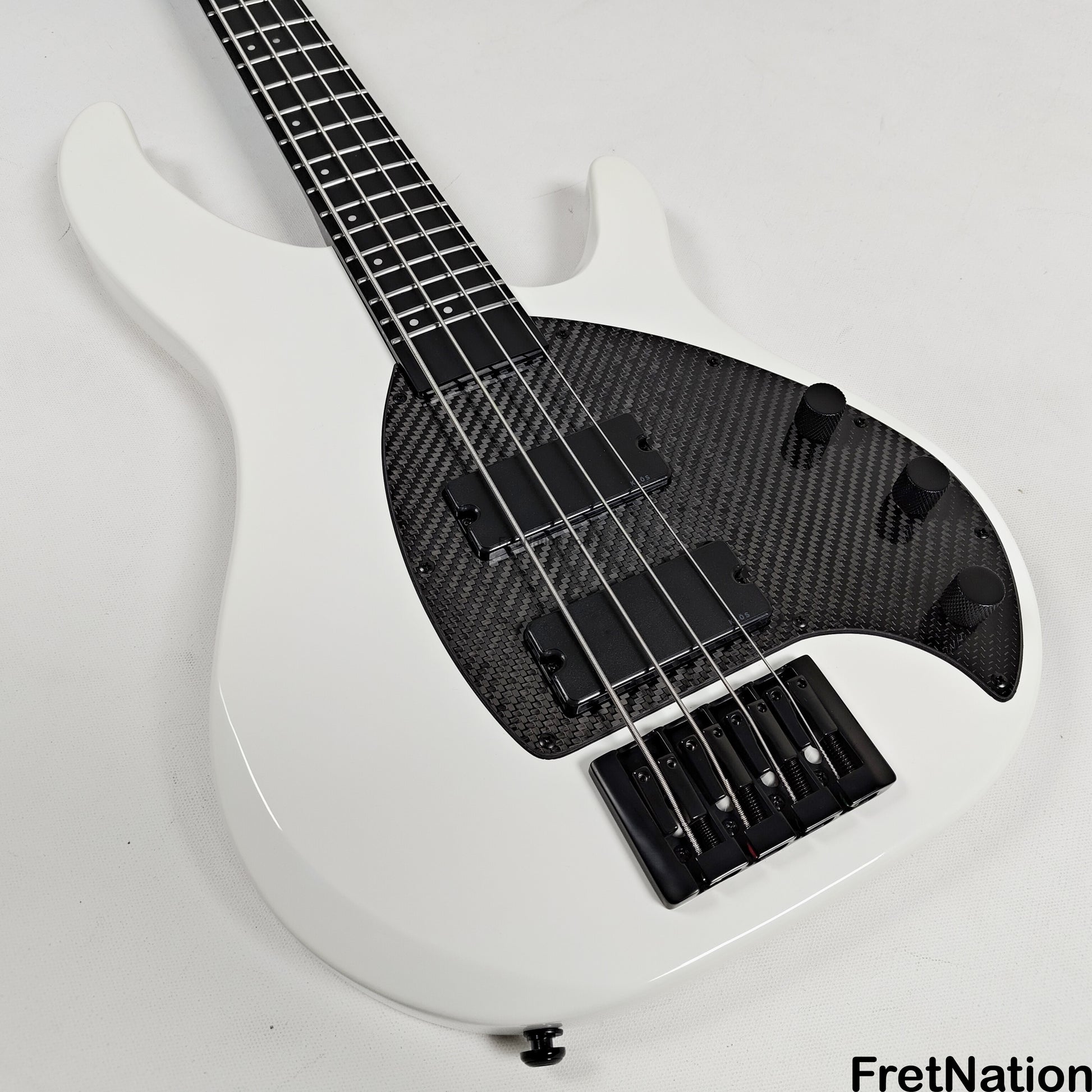 KLOS Guitars KLOS Apollo IV Standard 4-String Bass White w/ Carbon Fiber Neck 7.62lbs