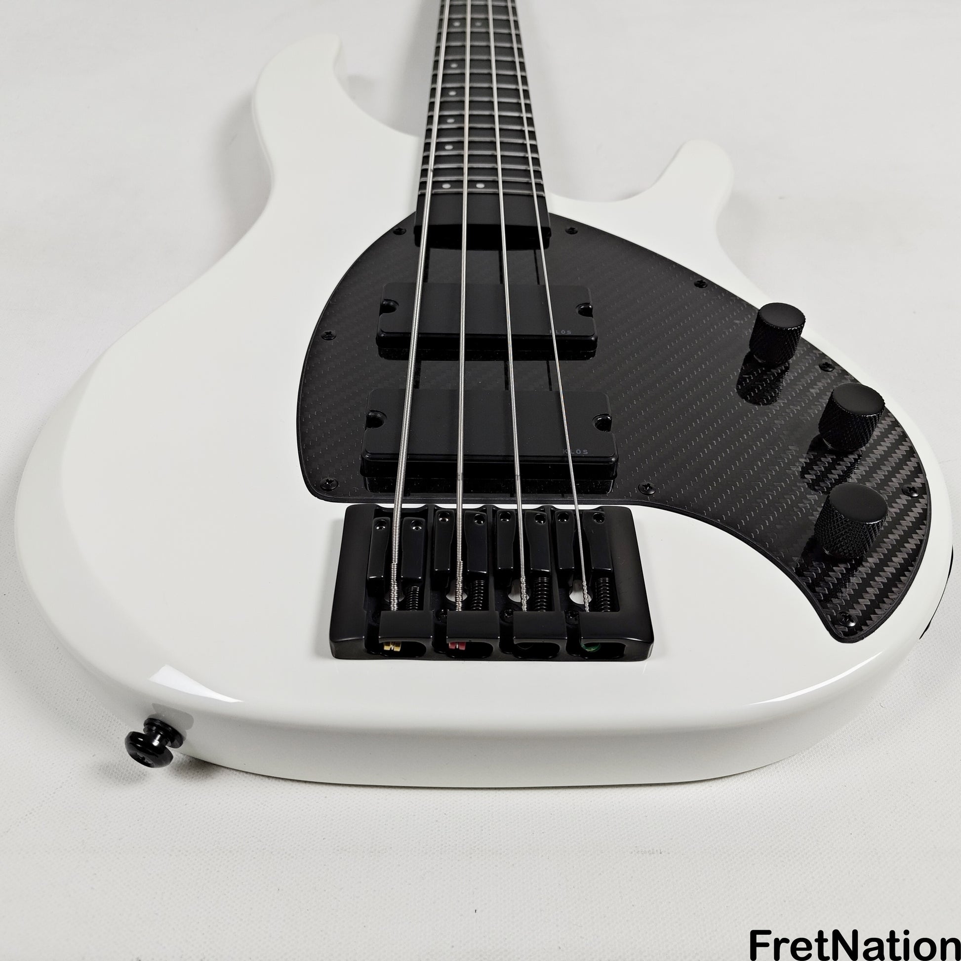 KLOS Guitars KLOS Apollo IV Standard 4-String Bass White w/ Carbon Fiber Neck 7.62lbs