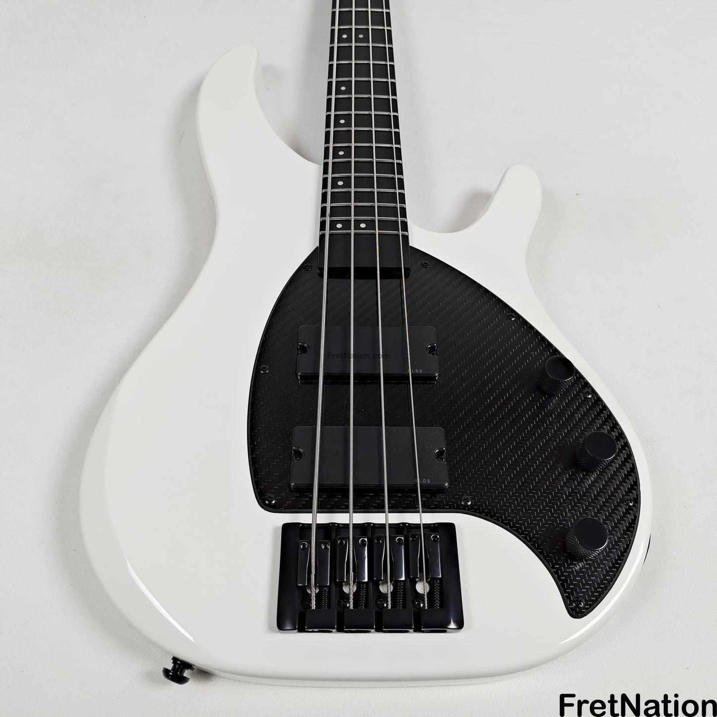 KLOS Guitars KLOS Apollo IV Standard 4-String Bass White w/ Carbon Fiber Neck 7.62lbs