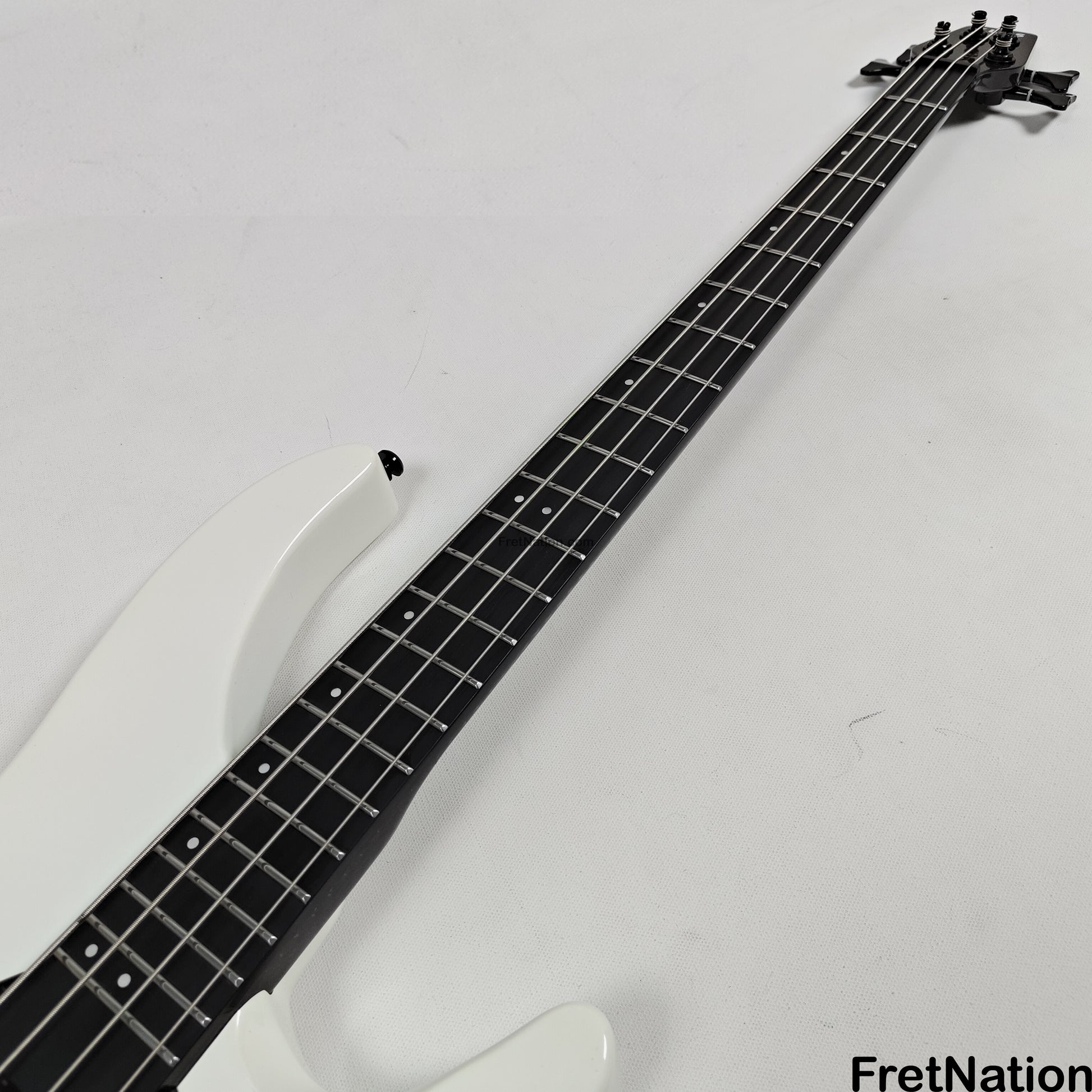 KLOS Guitars KLOS Apollo IV Standard 4-String Bass White w/ Carbon Fiber Neck 7.62lbs