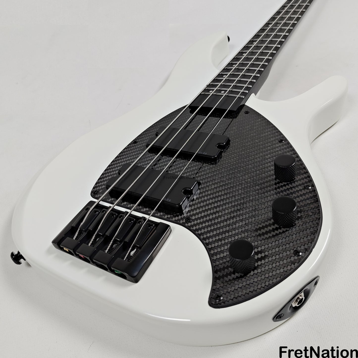 KLOS Guitars KLOS Apollo IV Standard 4-String Bass White w/ Carbon Fiber Neck 7.62lbs
