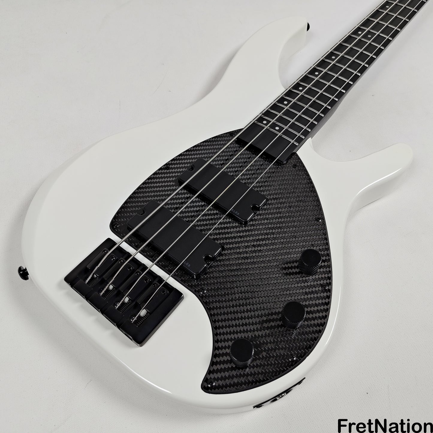 KLOS Guitars KLOS Apollo IV Standard 4-String Bass White w/ Carbon Fiber Neck 7.62lbs