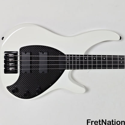 KLOS Guitars KLOS Apollo IV Standard 4-String Bass White w/ Carbon Fiber Neck 7.62lbs