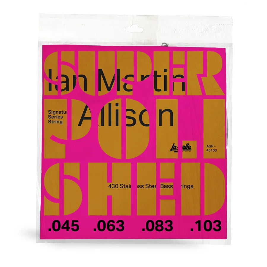 La Bella Super Polished Ian Martin Allison Signature Bass Strings Long Scale - 4-String 45-103 ASP-45103