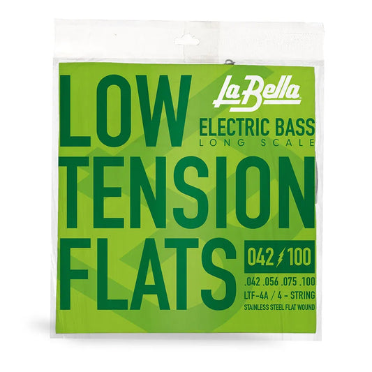La Bella La Bella Low Tension Flats FlatWound Bass Strings Long Scale - 4-String 42-100 LTF-4A