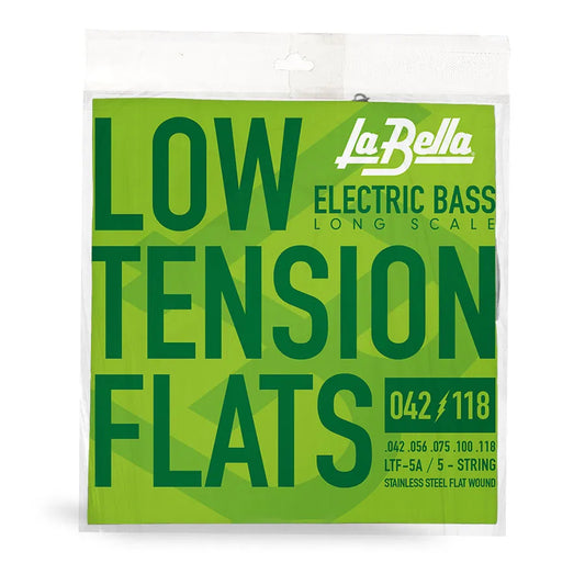 La Bella La Bella Low Tension Flats FlatWound Bass Strings Long Scale - 5-String 42-118 LTF-5A