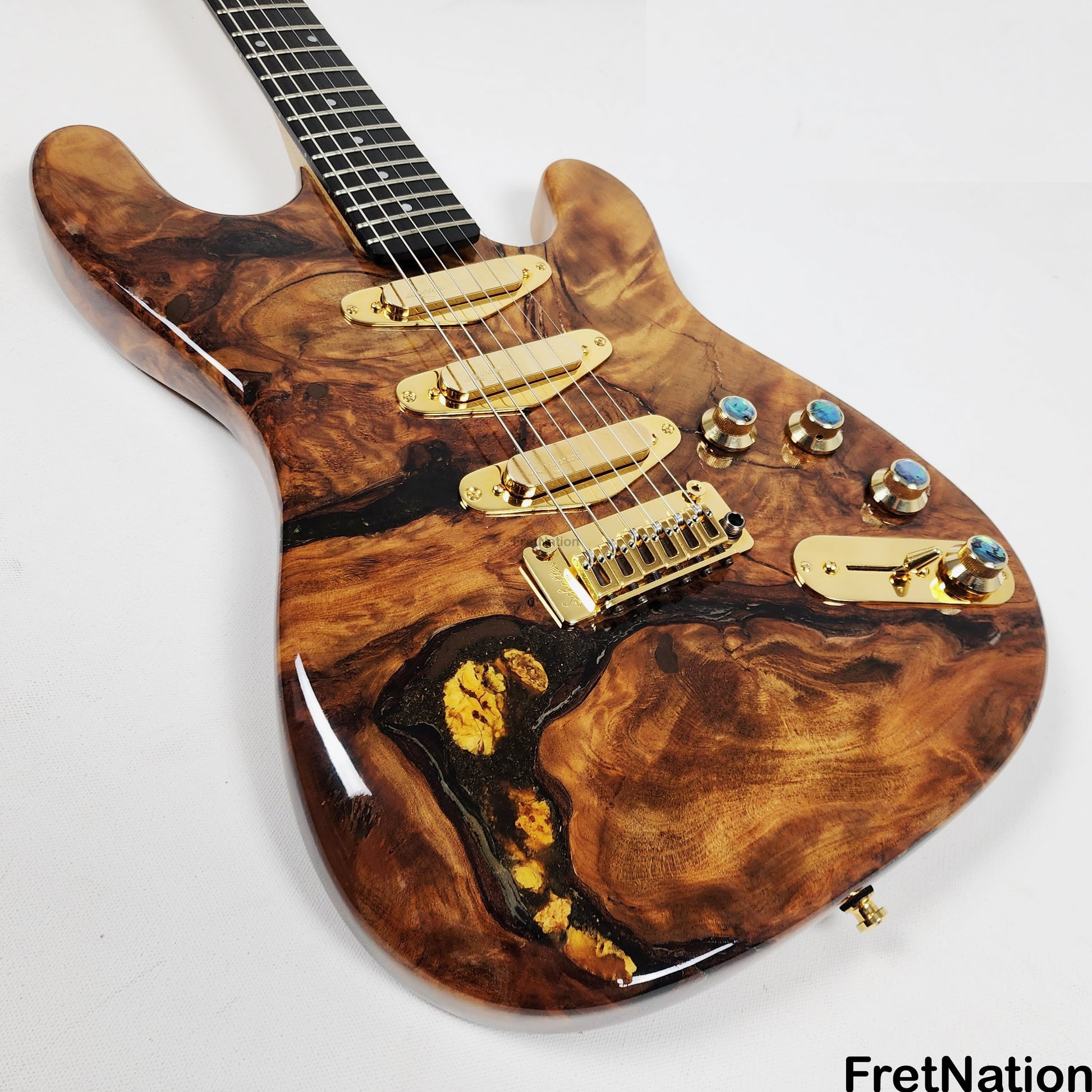 Fret Nation Langcaster New Zealand Swamp Kauri Electric Guitar - 10lbs #L12-S