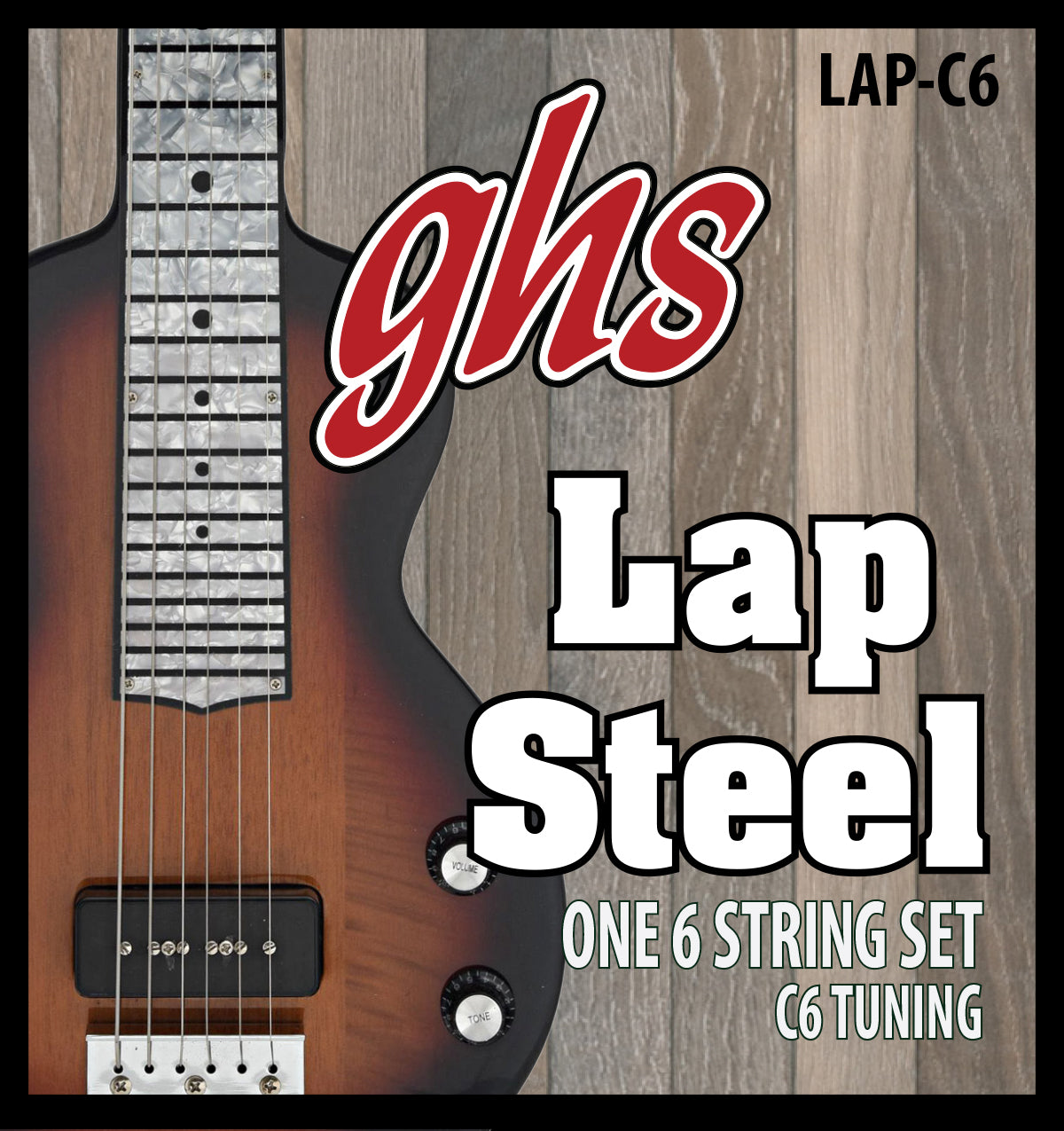 GHS Strings GHS Lap Steel Guitar 06-String Set C6 Tuning - 15-36 Regular LAP-C6
