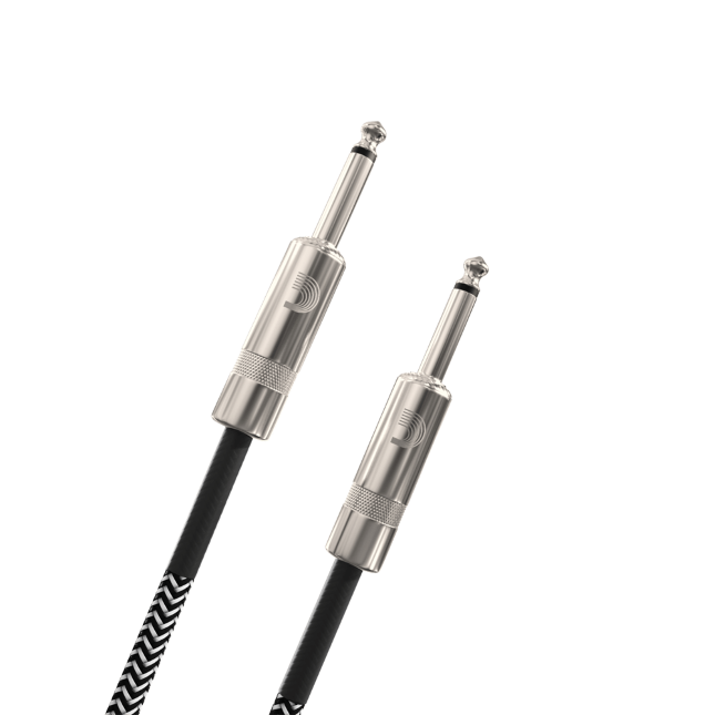 D'Addario D'Addario Custom Series Braided Instrument Cable 20' Grey - PW-BG-20BG