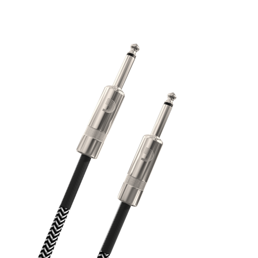 D'Addario D'Addario Custom Series Braided Instrument Cable 15' Grey - PW-BG-15BG