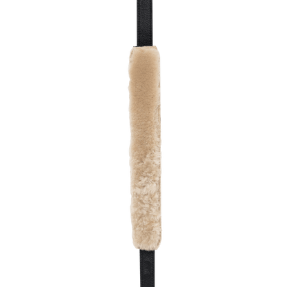 Levy's Leathers Levy's Black Florentine Leather Ultra Plush Sheepskin Backing 2" Guitar Strap - M11BGVDX-BLK