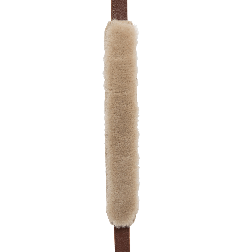 Levy's Leathers Levy's Brown Florentine Leather Ultra Plush Sheepskin Backing 2" Guitar Strap - M11BGVDX-BRN