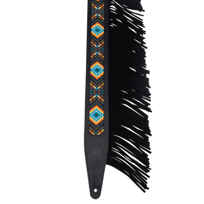 Levy's Leathers Levy's Black Crazy Horse Leather 2.5" Guitar Strap - MG317BOI-BLK