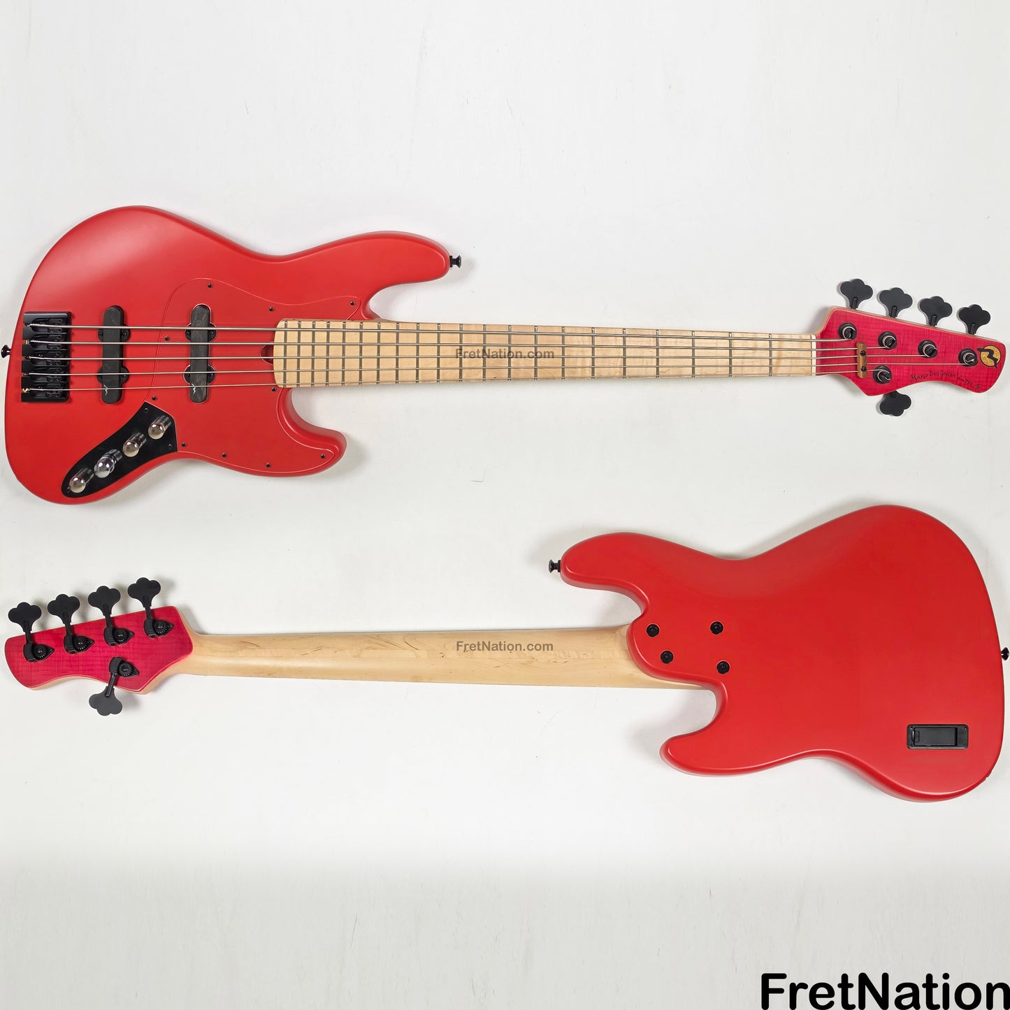 Marco Bass Guitars Marco Bass Guitars TFL-5 5-String 34.5" Satin Red - 9.84lbs