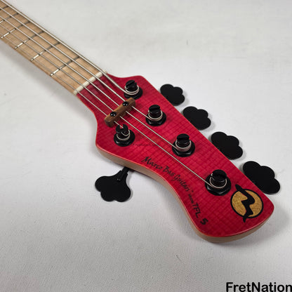 Marco Bass Guitars Marco Bass Guitars TFL-5 5-String 34.5" Satin Red - 9.84lbs