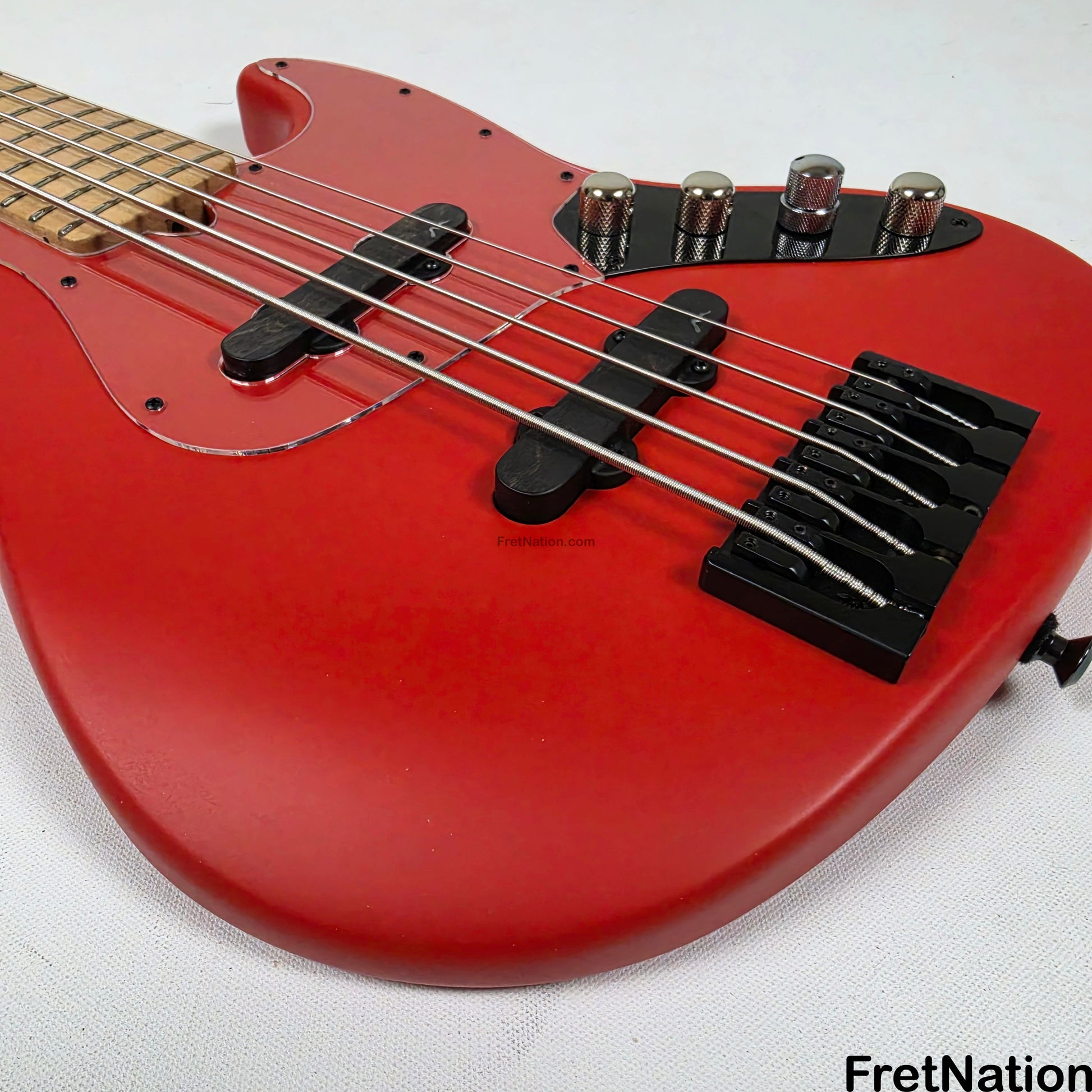 Marco Bass Guitars Marco Bass Guitars TFL-5 5-String 34.5" Satin Red - 9.84lbs