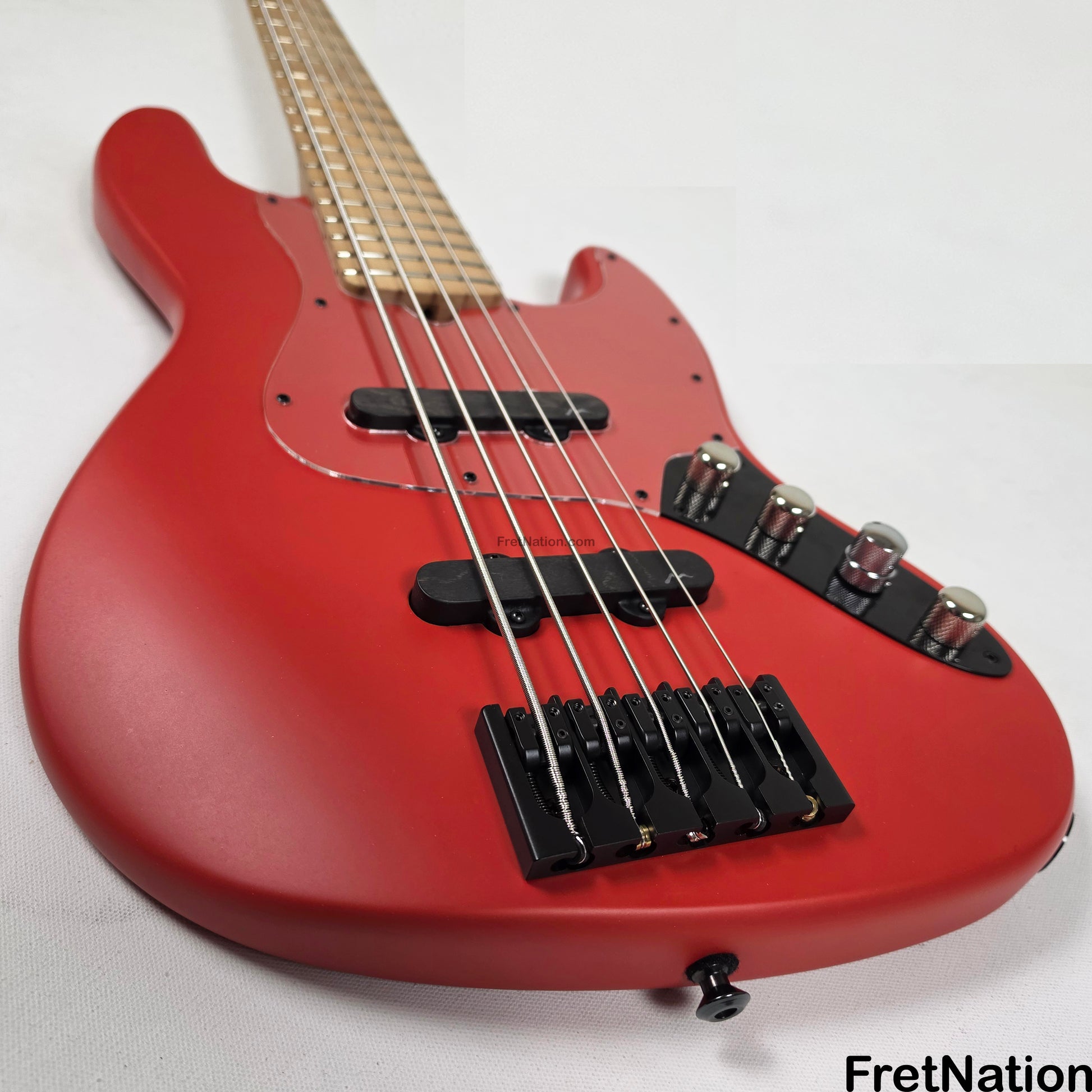 Marco Bass Guitars Marco Bass Guitars TFL-5 5-String 34.5" Satin Red - 9.84lbs
