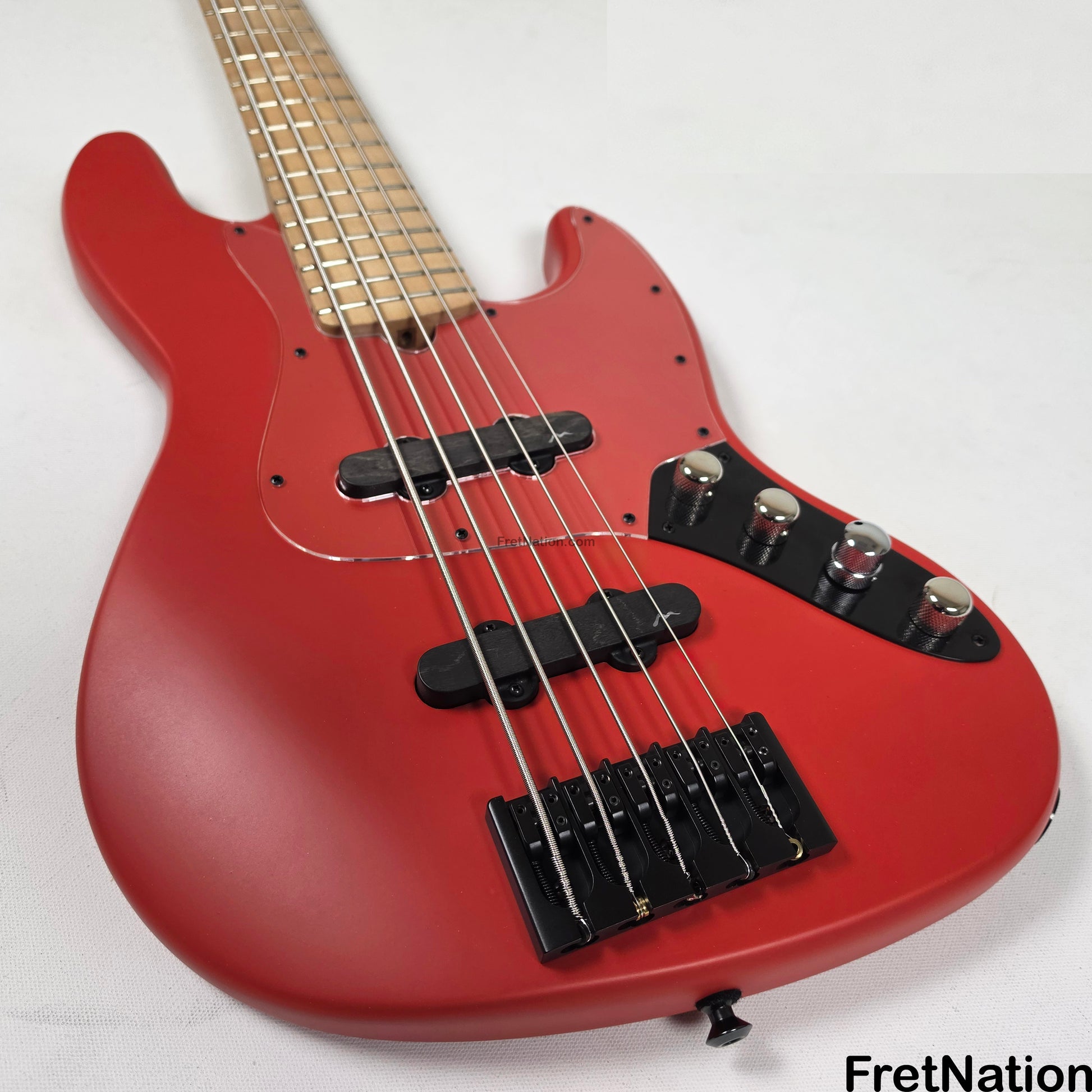 Marco Bass Guitars Marco Bass Guitars TFL-5 5-String 34.5" Satin Red - 9.84lbs