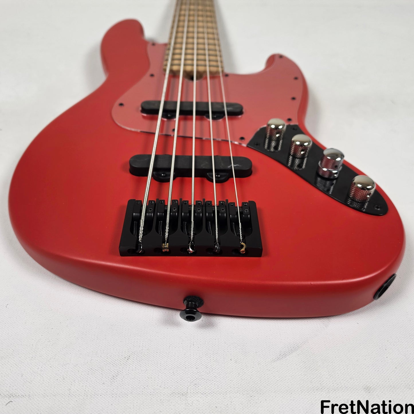 Marco Bass Guitars Marco Bass Guitars TFL-5 5-String 34.5" Satin Red - 9.84lbs