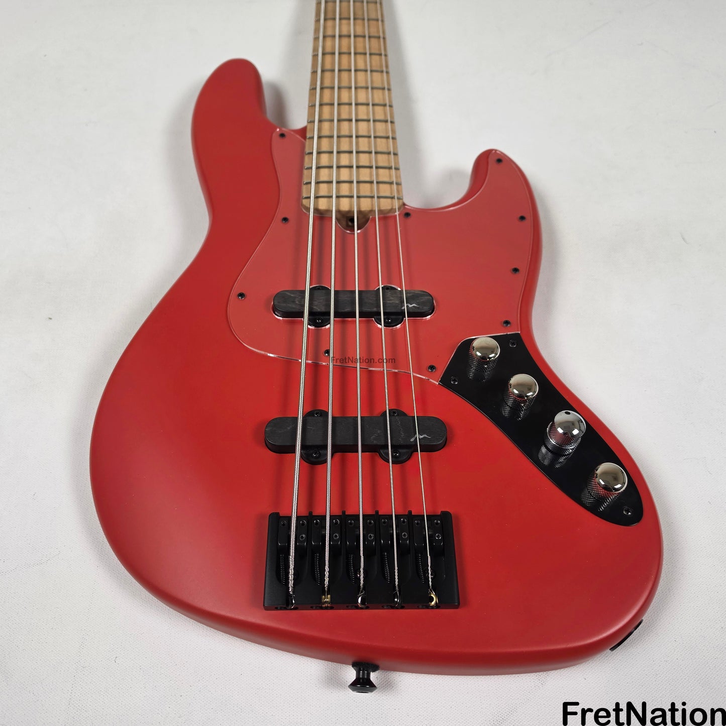 Marco Bass Guitars Marco Bass Guitars TFL-5 5-String 34.5" Satin Red - 9.84lbs