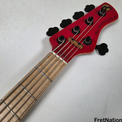 Marco Bass Guitars Marco Bass Guitars TFL-5 5-String 34.5" Satin Red - 9.84lbs