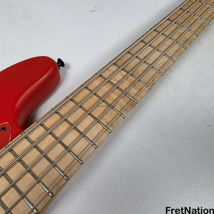 Marco Bass Guitars Marco Bass Guitars TFL-5 5-String 34.5" Satin Red - 9.84lbs