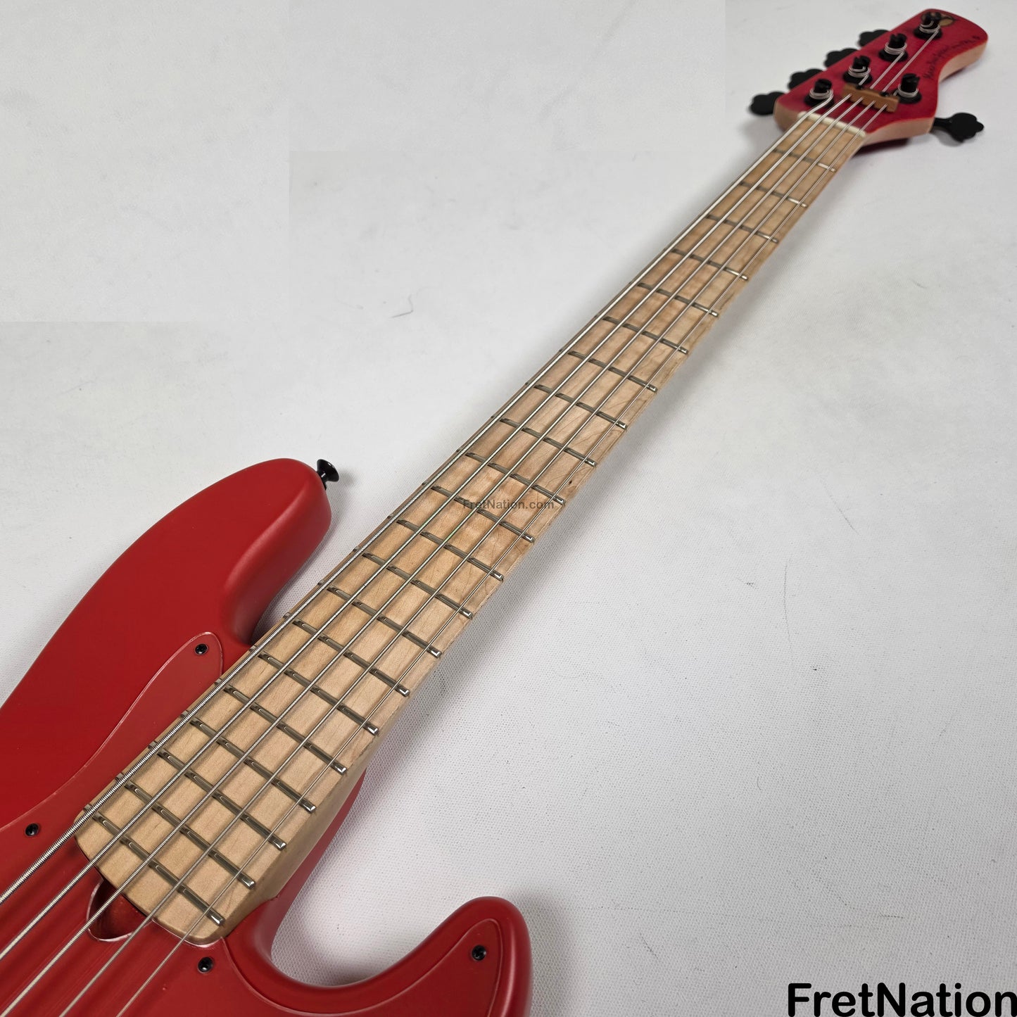 Marco Bass Guitars Marco Bass Guitars TFL-5 5-String 34.5" Satin Red - 9.84lbs