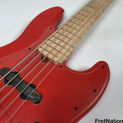 Marco Bass Guitars Marco Bass Guitars TFL-5 5-String 34.5" Satin Red - 9.84lbs