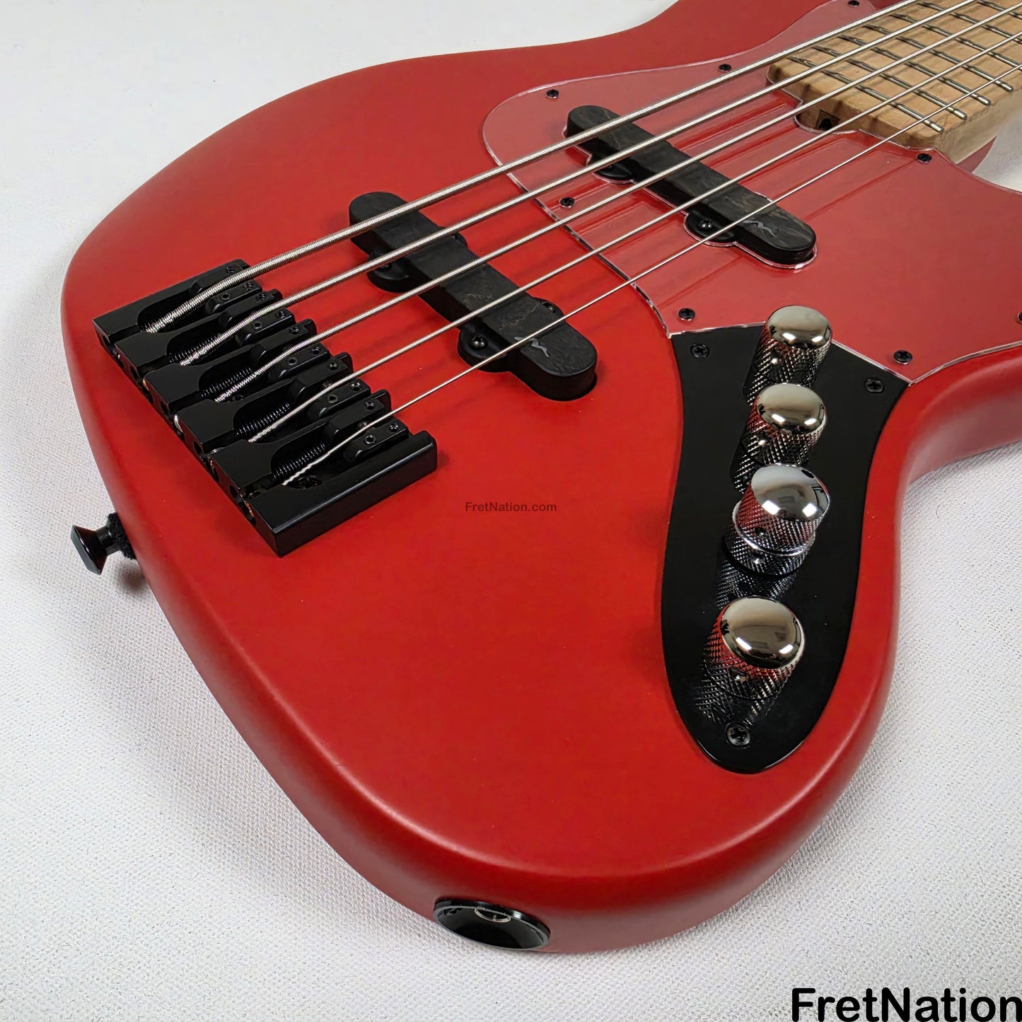 Marco Bass Guitars Marco Bass Guitars TFL-5 5-String 34.5" Satin Red - 9.84lbs