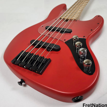 Marco Bass Guitars Marco Bass Guitars TFL-5 5-String 34.5" Satin Red - 9.84lbs