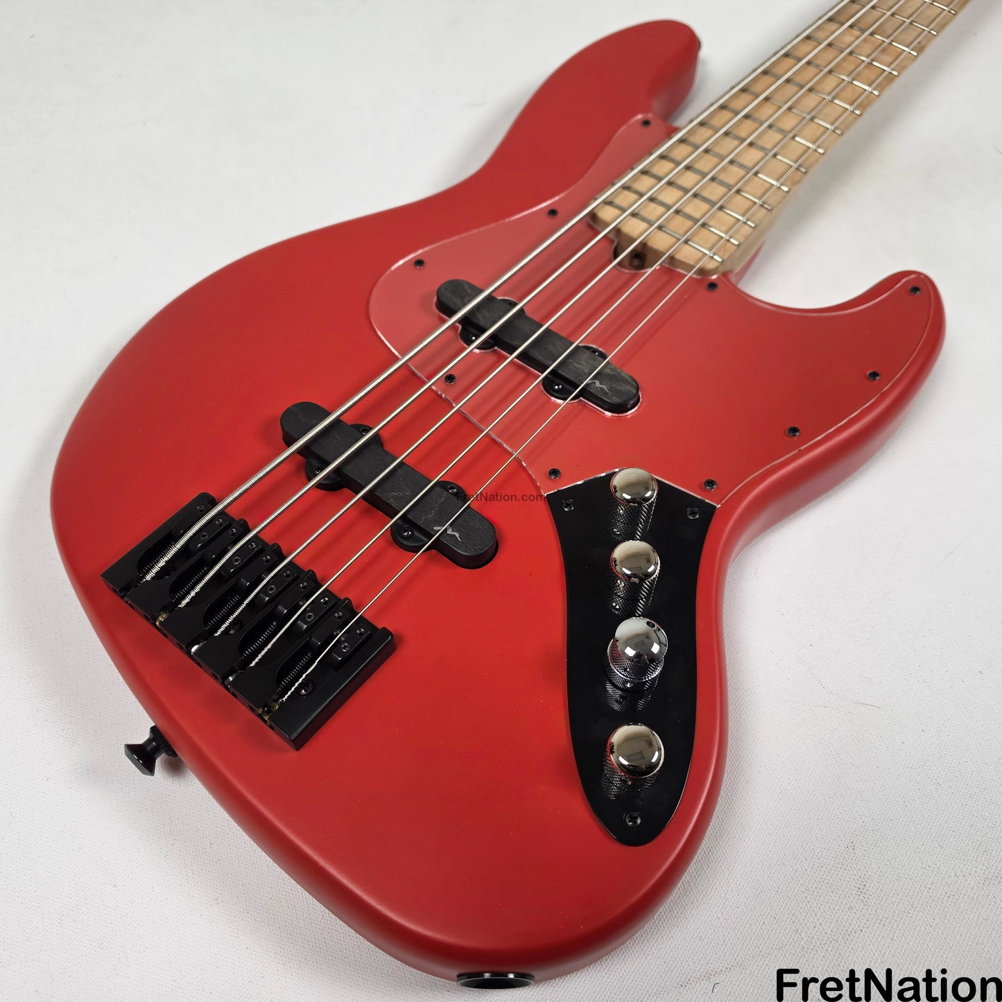 Marco Bass Guitars Marco Bass Guitars TFL-5 5-String 34.5" Satin Red - 9.84lbs