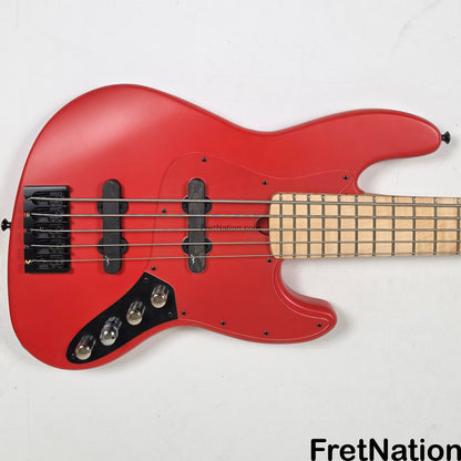 Marco Bass Guitars Marco Bass Guitars TFL-5 5-String 34.5" Satin Red - 9.84lbs