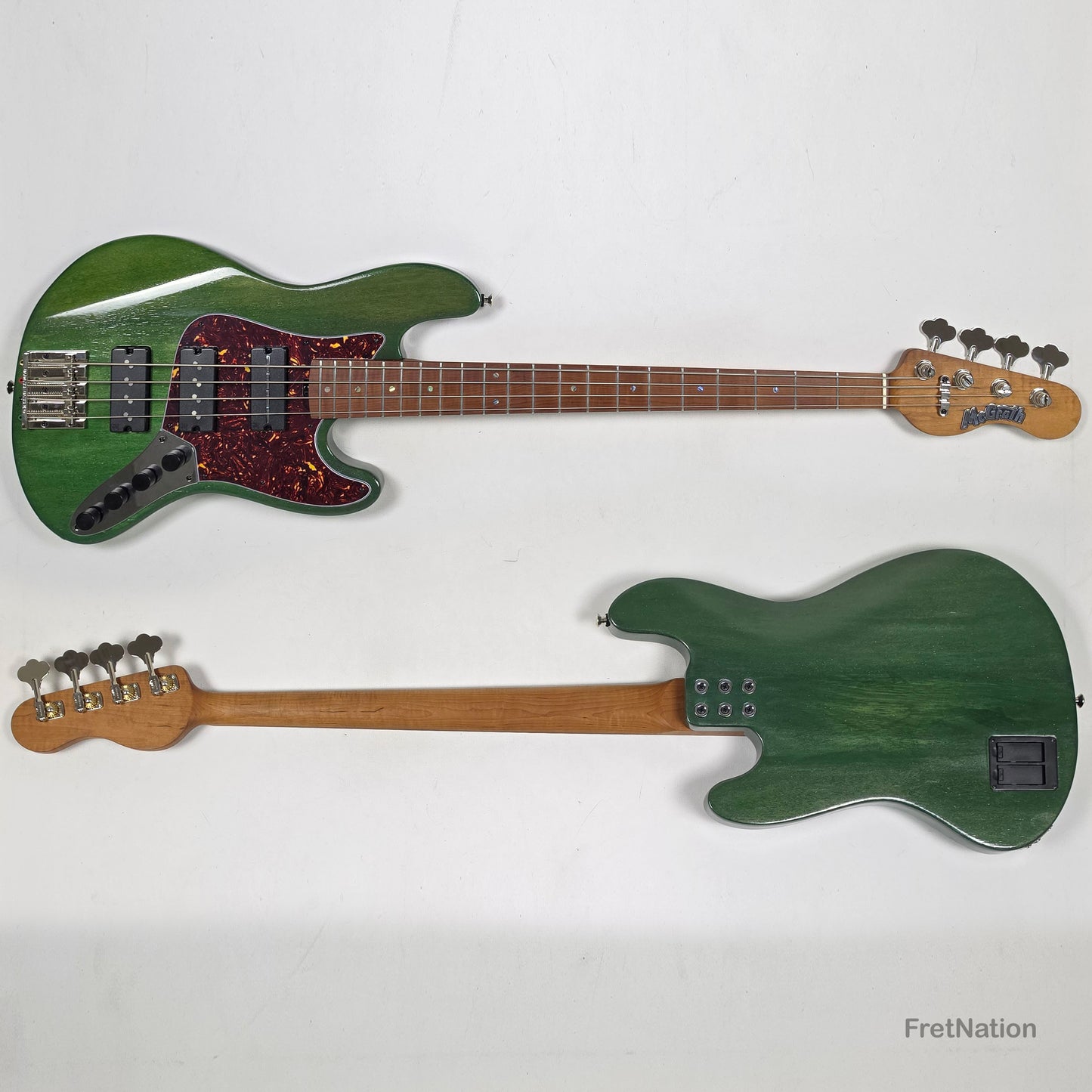 McGrath J-Style Thunderhorse IV 4-String Bass Nordstrand 12-Way Tilt - British Racing Green 9.02lbs