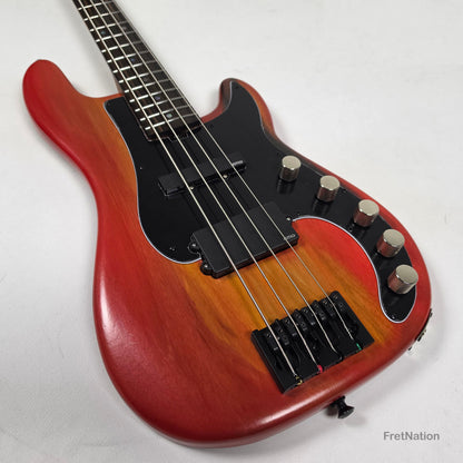 McGrath P-Style MM/J 4-String Bass EMG 12-Way - Red Flame 8.72lbs