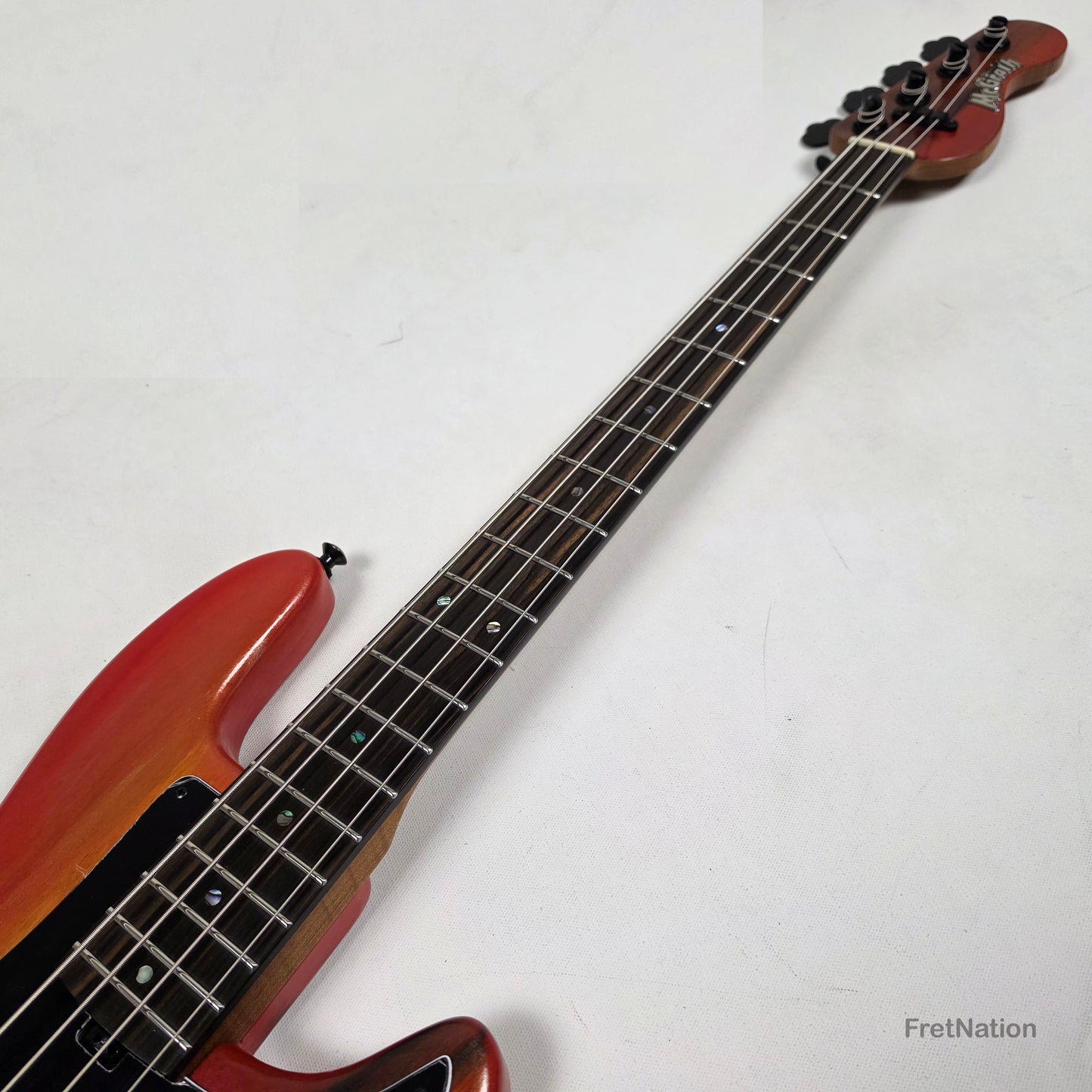 McGrath P-Style MM/J 4-String Bass EMG 12-Way - Red Flame 8.72lbs