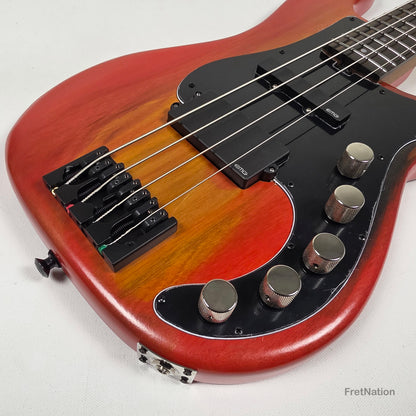 McGrath P-Style MM/J 4-String Bass EMG 12-Way - Red Flame 8.72lbs