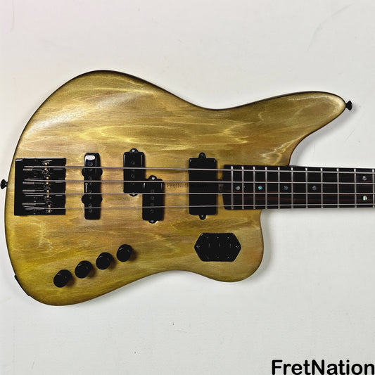 McGrath Guitars McGrath Rebel 4-String Bass - Honey Chrome 9.78lbs NAMM 2026
