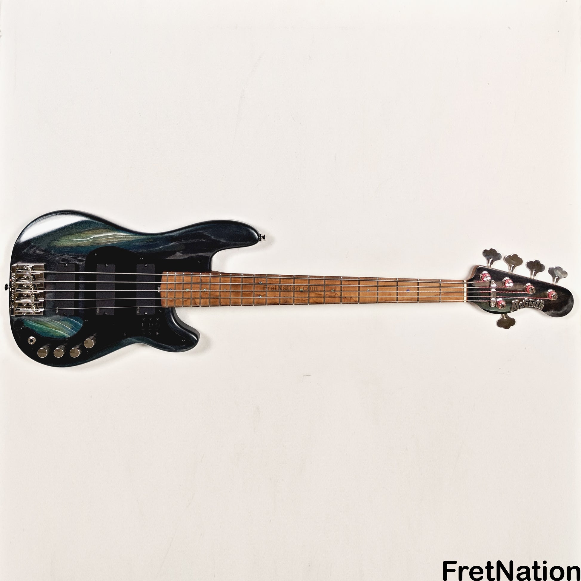 McGrath Guitars McGrath Thunderhorse V 5-String Bass EMG HZ - Black Sands 9.56lbs