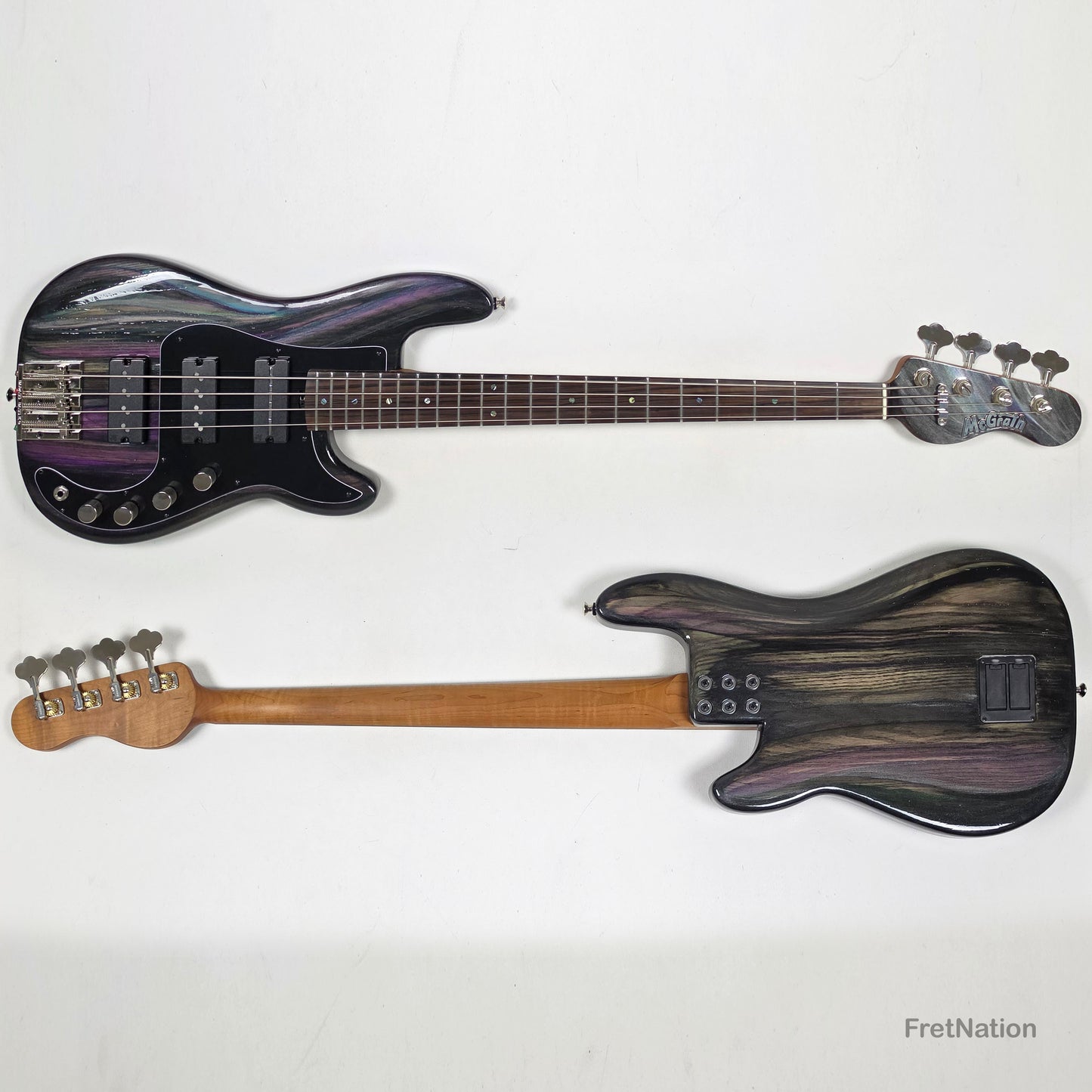 McGrath Thunderhorse IV 4-String Bass Nordstrand 12-Way Tilt-EQ - Galactic Purple 9.16lbs